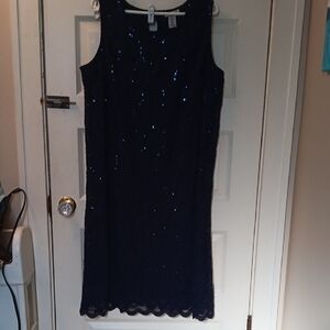Catherines Midnight Blue Sequin Midi Dress